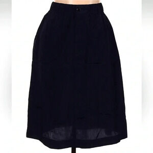 PROENZA SCHOULER WHITE LABEL Navy Full A-Line Skirt Women’s Size 6 Small